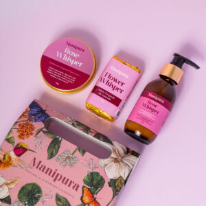 Kit de Regalo Rose Whisper 3 productos pequeños de la Linea Rose Whisper en su caja