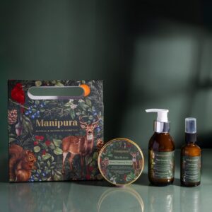 Kit Mint Breeze 3 productos pequeños de la Linea Mint Breeze en su caja