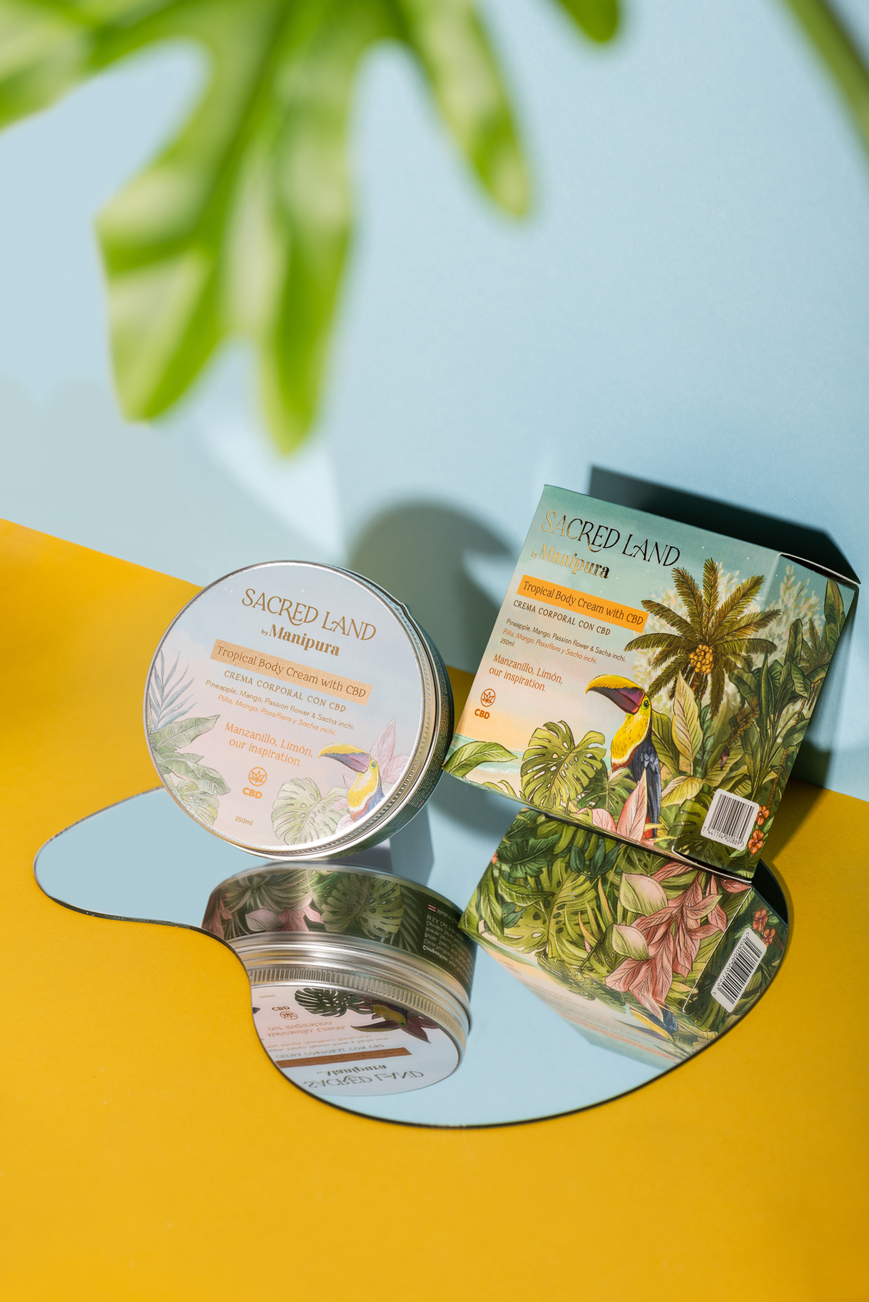 Crema Corporal Sacred Land de Pina, Mango, Pasiflora y Sacha Inchi con CBD 100gr