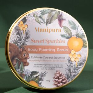 Exfoliante Corporal Espumoso “Sweet Sparkles” con Naranja, Canela, Leche y Miel 100gr